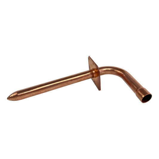 Copper Stub Out 1/2" Sweat Elbow W/flang 3-1/2” X 8" Long